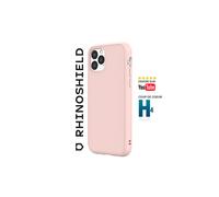 RHINOSHIELD Coque Compatible avec [iPhone 12/12 Pro] SolidSuit-Coque Fine avec Technologie d'absorption des Chocs et Finition Premium Mate, Contour Objectif Photo Interchangeable - Rose Poudré