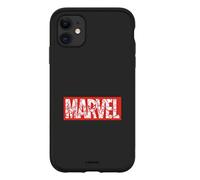 RhinoShield Coque Compatible avec [iPhone 12/12 Pro] | SolidSuit - Coque Fine Licence Officielle Marvel avec Technologie Absorption des Chocs - Noir - Marvel Logo