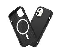 RhinoShield Coque Compatible avec [iPhone 12 Mini] | SolidSuit Compatible avec Magsafe - Coque Fine avec Technologie d'absorption des Chocs et Finition Premium Matte - Noir Classic
