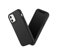 RHINOSHIELD Coque Compatible avec [iPhone 12 Mini] | SolidSuit - Coque Fine avec Technologie d'absorption des Chocs et Finition Premium Mate, Contour Objectif Photo Interchangeable - Noir Classic