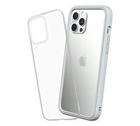 RhinoShield Coque Compatible avec [iPhone 12 Pro Max] | Mod NX - Protection Fine Personnalisable avec Technologie Absorption des Chocs [sans BPA] - Gris Platine