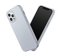 RHINOSHIELD Coque Compatible avec [iPhone 12 Pro Max] | SolidSuit-Coque Fine avec Technologie d'absorption des Chocs et Finition Premium Mate, Contour objectif photo interchangeable - Gris Argent
