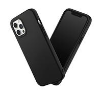 RHINOSHIELD Coque Compatible avec [iPhone 12 Pro Max] | SolidSuit-Coque Fine avec Technologie d'absorption des Chocs et Finition Premium Mate, Contour Objectif Photo Interchangeable - Noir Classic