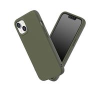 RhinoShield Coque Compatible avec [iPhone 13/14] | SolidSuit - Coque Fine avec Technologie d'absorption des Chocs et Finition Premium Matte - Vert algue
