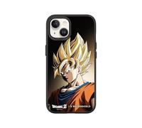 RhinoShield Coque Compatible avec [iPhone 13/14] | SolidSuit - Coque Fine avec Technologie d'absorption des Chocs et Finition Premium Mate - Noir [Dragon Ball Z/Goku - Super Saiyan - Dark Edition]