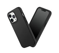 RhinoShield Coque Compatible avec [iPhone 13 Pro] | SolidSuit - Coque Fine avec Technologie d'absorption des Chocs et Finition Premium Mate, Contour Objectif Photo Interchangeable - Noir Classic
