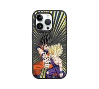 RhinoShield Coque Compatible avec [iPhone 14 Pro] | SolidSuit - Coque Fine avec Technologie d'absorption des Chocs et Finition Premium Mate - Noir [Dragon Ball Z/Father-Son Kamehameha]