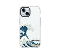 RhinoShield Coque Compatible avec [iPhone 15] |Coque Clear, Anti-jaunissement, Haute Transparence, Anti-Choc dépassant Les Normes Militaires de Protection - [The Great Wave III]