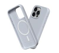 RhinoShield Coque Compatible avec [iPhone 15 Pro Max] | SolidSuit Compatible avec Magsafe - Coque Fine avec Technologie d'absorption des Chocs et Finition Premium Mate - Gris Argent