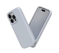 RhinoShield Coque Compatible avec [iPhone 15 Pro Max] | SolidSuit - Coque Fine avec Technologie d'absorption des Chocs et Finition Premium Mate - Gris Argent