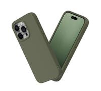 RhinoShield Coque Compatible avec [iPhone 15 Pro] | SolidSuit - Coque Fine avec Technologie d'absorption des Chocs et Finition Premium Mate - Vert algue