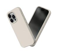 RhinoShield Coque Compatible avec [iPhone 15 Pro] | SolidSuit - Coque Fine avec Technologie d'absorption des Chocs et Finition Premium Mate - Beige Coquillage