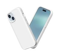 RHINOSHIELD coque compatible avec [iPhone 15] | SolidSuit - coque fine avec technologie d'absorption des chocs et finition premium mate - Blanc