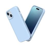 RHINOSHIELD coque compatible avec [iPhone 15] | SolidSuit - coque fine avec technologie d'absorption des chocs et finition premium mate - Bleu glacier