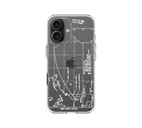 RhinoShield Coque Compatible avec [iPhone 17] |Coque Clear, Anti-jaunissement, Haute Transparence, Anti-Choc dépassant Les Normes Militaires de Protection - [Launch Vehicle Ground Track (White)]