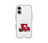RhinoShield Coque Compatible avec [iPhone 17] |Coque Clear, Anti-jaunissement, Haute Transparence, Anti-Choc dépassant Les Normes Militaires de Protection - [Snoopy/Coin Lecture]