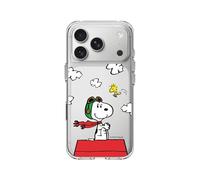 RhinoShield Coque Compatible avec [iPhone 17 Pro] |Coque Clear, Anti-jaunissement, Haute Transparence, Anti-Choc dépassant Les Normes Militaires de Protection - [Snoopy/Pilote]