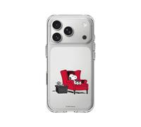RhinoShield Coque Compatible avec [iPhone 17 Pro] |Coque Clear, Anti-jaunissement, Haute Transparence, Anti-Choc dépassant Les Normes Militaires de Protection - [Snoopy/Coin Lecture]