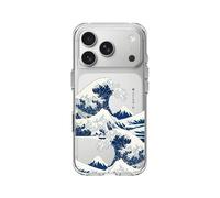 RhinoShield Coque Compatible avec [iPhone 17 Pro] |Coque Clear, Anti-jaunissement, Haute Transparence, Anti-Choc dépassant Les Normes Militaires de Protection - [The Great Wave I]