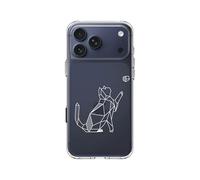 RhinoShield Coque Compatible avec [iPhone 17 Pro Max] |Coque Clear, Anti-jaunissement, Haute Transparence, Anti-Choc dépassant Les Normes Militaires de Protection - [Geometric Cat]