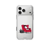 RhinoShield Coque Compatible avec [iPhone 17 Pro Max] |Coque Clear, Anti-jaunissement, Haute Transparence, Anti-Choc dépassant Les Normes Militaires de Protection - [Snoopy/Coin Lecture]