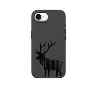 RhinoShield Coque Compatible avec [iPhone 17e / 16e] | SolidSuit - Coque Fine avec Technologie d'absorption des Chocs et Finition Premium Mate - Noir [The Winter Buck]