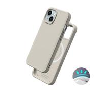 RhinoShield Coque Compatible avec MagSafe pour [iPhone 15 Plus] | SolidX - Coque renforcée avec Absorption des Chocs Design Fin Protection Contre Les Chutes de 3,5 m - Beige Coquillage