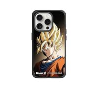 RhinoShield Coque Compatible avec MagSafe pour [iPhone 15 Pro] | SolidX - Coque renforcée avec Absorption des Chocs Design Fin Protection- Noir [Dragon Ball Z/Goku - Super Saiyan - Dark Edition]