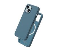RhinoShield Coque Compatible avec MagSafe pour [iPhone 15] | SolidX - Coque renforcée avec Absorption des Chocs Design Fin Protection Contre Les Chutes de 3, m - Bleu marée