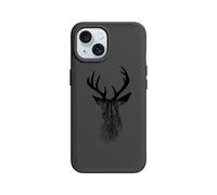 RhinoShield Coque Compatible avec MagSafe pour [iPhone 15] | SolidX - Coque renforcée avec Absorption des Chocs Design Fin Protection Contre Les Chutes de 3,5 m - Noir [Deer Woods]