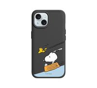 RhinoShield Coque Compatible avec MagSafe pour [iPhone 15] | SolidX - Coque renforcée avec Absorption des Chocs Design Fin Protection Contre Les Chutes de 3,5 m - Noir [Snoopy/Toboggan]