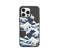 RhinoShield Coque Compatible avec MagSafe pour [iPhone 16 Pro Max] | SolidX - Coque renforcée avec Absorption des Chocs Design Fin Protection Contre Les Chutes de 3,5 m - Noir [The Great Wave I]