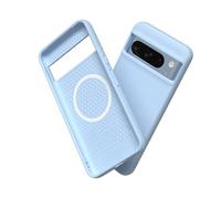 RhinoShield Coque Compatible avec [Pixel 8 Pro] | SolidSuit Compatible avec Magsafe - Coque Fine avec Technologie d'absorption des Chocs et Finition Premium Mate - Bleu Glacier