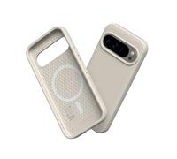 RhinoShield Coque Compatible avec [Pixel 9/9 Pro] | SolidSuit Compatible avec Magsafe - Coque Fine avec Technologie d'absorption des Chocs et Finition Premium Mate - Beige Coquillage
