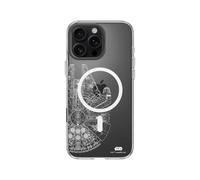 RhinoShield Coque Compatible MagSafe [iPhone 16 Pro Max] | Clear, Anti-jaunissement, Force magnétique supérieure, dépasse Les Normes Militaires de Protection - [Star Wars/Faucon Millenium - Blanc]