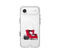 RhinoShield Coque Compatible MagSafe [iPhone Air] | Clear, Anti-jaunissement, Haute Transparence, Force magnétique supérieure, dépasse Les Normes Militaires de Protection - [Snoopy/Coin Lecture]