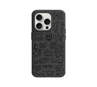 RhinoShield Coque Compatible MagSafe pour [iPhone 15 Pro] | SolidX - Coque renforcée avec Absorption des Chocs, Protection Contre Les Chutes aux Standards Militaires - Noir [Keith Haring/Line Art]
