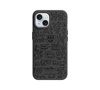 RhinoShield Coque Compatible MagSafe pour [iPhone 15] | SolidX - Coque renforcée avec Absorption des Chocs, Protection Contre Les Chutes aux Standards Militaires - Noir [Keith Haring/Line Art]