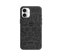 RhinoShield Coque Compatible MagSafe pour [iPhone 16 Plus] | SolidX - Coque renforcée avec Absorption des Chocs, Protection Contre Les Chutes aux Standards Militaires - Noir [Keith Haring/Line Art]