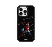 RhinoShield Coque Compatible MagSafe pour [iPhone 16 Pro] | SolidX - Coque renforcée avec Absorption des Chocs, Protection aux Standards Militaires - Noir [Marvel/Spider-Man en Action]