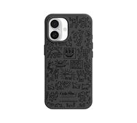 RhinoShield Coque Compatible MagSafe pour [iPhone 16] | SolidX - Coque renforcée avec Absorption des Chocs, Protection Contre Les Chutes aux Standards Militaires - Noir [Keith Haring/Line Art]