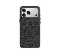 RhinoShield Coque Compatible MagSafe pour [iPhone 17 Pro Max] | SolidX - Coque renforcée avec Absorption des Chocs, Protection aux Standards Militaires - Noir [Keith Haring/Line Art]