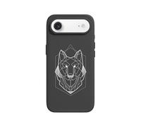 RhinoShield Coque Compatible MagSafe pour [iPhone Air] | SolidX - Coque renforcée avec Absorption des Chocs, Protection Contre Les Chutes aux Standards Militaires - Noir [Geometric Wolf Head]