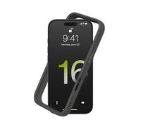 RhinoShield Coque Bumper Compatible avec [iPhone 16 Pro] | CrashGuard - Protection Fine Personnalisable - Absorption des Chocs [sans BPA] - Graphite