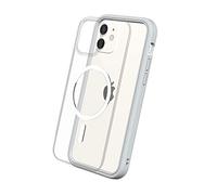 RhinoShield Coque modulaire Mod NX Compatible avec MagSafe pour [iPhone 12/12 Pro] | Force magnétique supérieure, Personnalisable. Absorbe Les impacts des Chutes de 3.5 mètres - Gris Platine