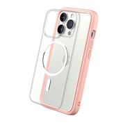 RhinoShield Coque modulaire Mod NX Compatible avec MagSafe pour [iPhone 13 Pro] | Force magnétique supérieure, Personnalisable. Absorbe Les impacts des Chutes de 3.5 mètres - Rose Poudré