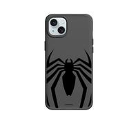 RhinoShield Coque pour [iPhone 15 Plus] | SolidX - Coque renforcée avec Absorption des Chocs, Fine et Minimaliste, Protection aux Standards Militaires - Noir [Marvel/Logo Spider-Man Noir]