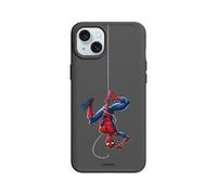 RhinoShield Coque pour [iPhone 15 Plus] | SolidX - Coque renforcée avec Absorption des Chocs, Fine et Minimaliste, Protection aux Standards Militaires - Noir [Marvel/Spider-Man la tête en Bas]