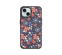 RhinoShield Coque pour [iPhone 15] | SolidX - Coque renforcée avec Absorption des Chocs Design Fin Protection Contre Les Chutes de 3,5 m - Noir [Motifs Liberty]