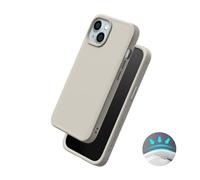 RhinoShield Coque pour [iPhone 15] | SolidX - Coque renforcée avec Absorption des Chocs Design Fin Protection Contre Les Chutes de 3,5 m - Beige Coquillage
